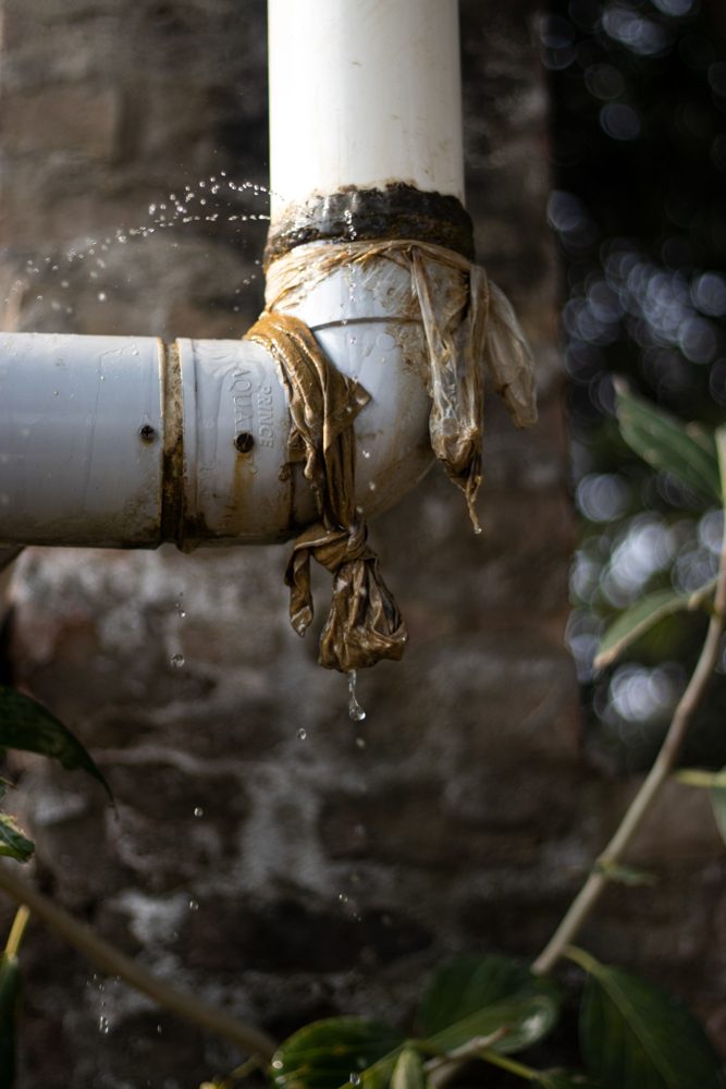 Leaking pipe emergency water removal